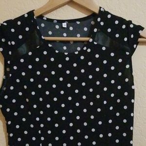 Sleeveless dotted dress